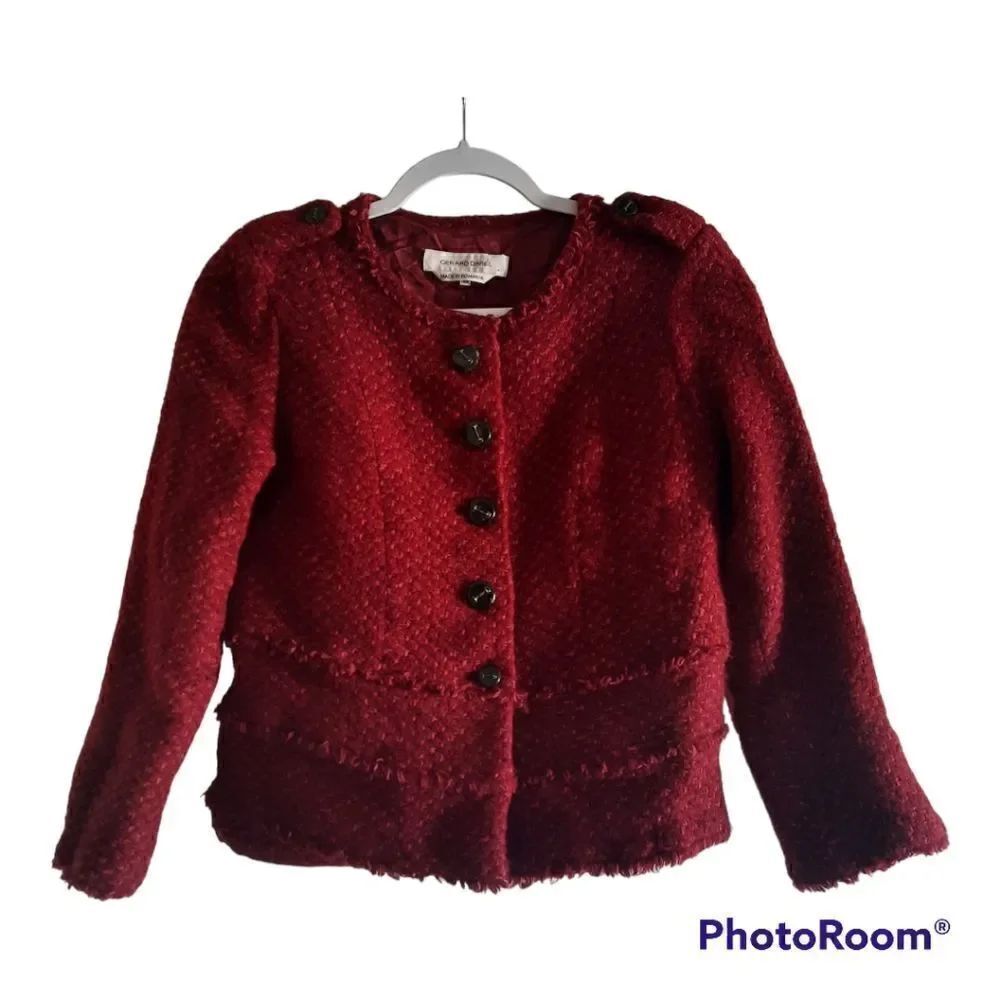 COPY - Gerard Darel Tweed Horsebit Button Front Blazer